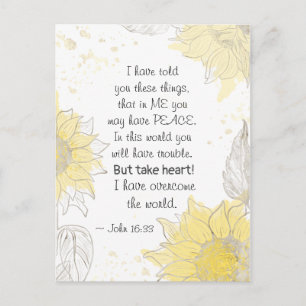 Carte Postale Jean 16:33 Prenez coeur! J'ai surmonté le monde