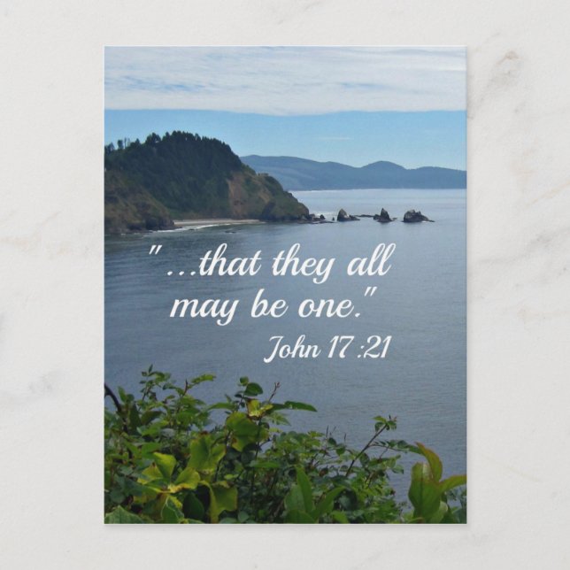 Carte Postale Jean 17:21 "Qu'ils soient tous un." (Devant)