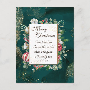 Carte Postale Jean.3:16 Dieu si aimé le monde, Noël