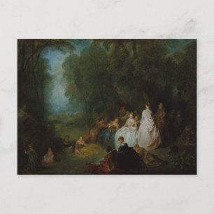 Carte Postale Jean-Antoine Watteau - Réunion pastorale