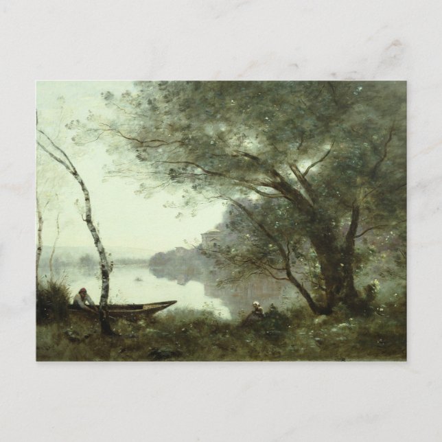 Carte Postale Jean-Baptiste-Camille Corot - Le Bateau (Devant)