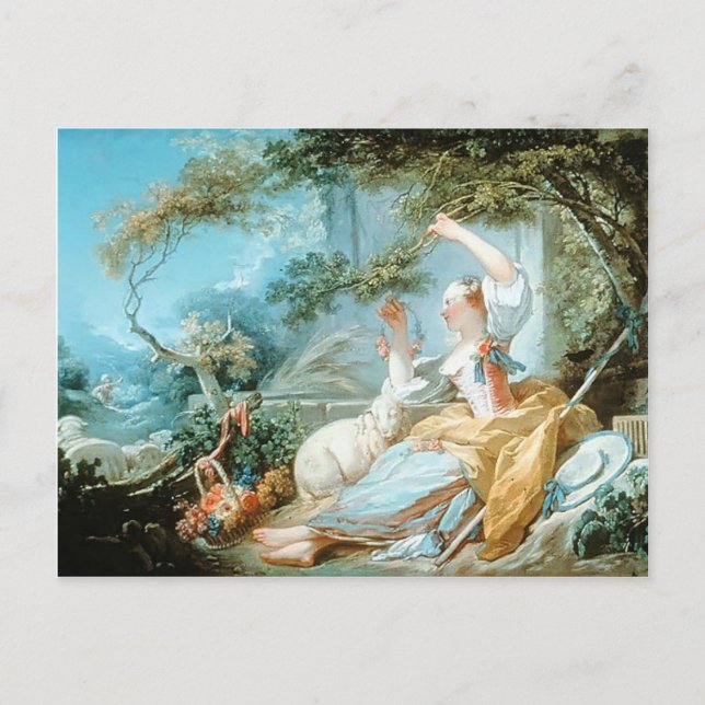 Carte Postale Jean-Honore Fragonard - La Bergère (Devant)