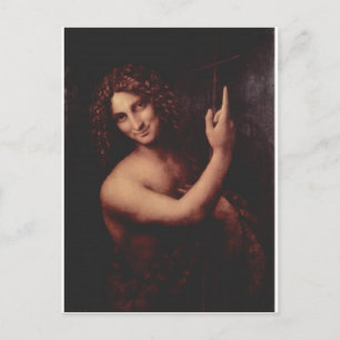 Carte Postale Jean le Baptiste par Léonard de Vinci c. 1513-1516