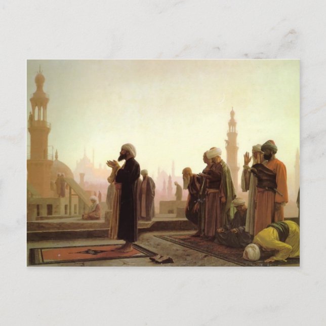 Carte Postale Jean-Leon Gerome - Prière au Caire (Devant)