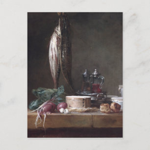 Carte Postale Jean-Siméon Chardin Vie morte avec du poisson