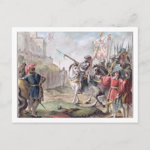 Carte Postale Jeanne d'Arc (1412-31) commande l'anglais pour