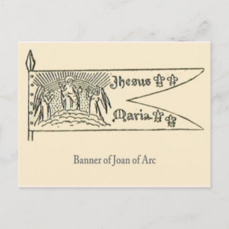 Carte Postale Jeanne d'arc, bannière