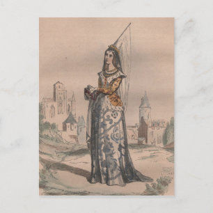Carte Postale Jeanne d'Arc Costume de mode médiéval français