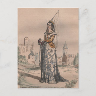 Carte Postale Jeanne d'Arc Costume de mode médiéval français