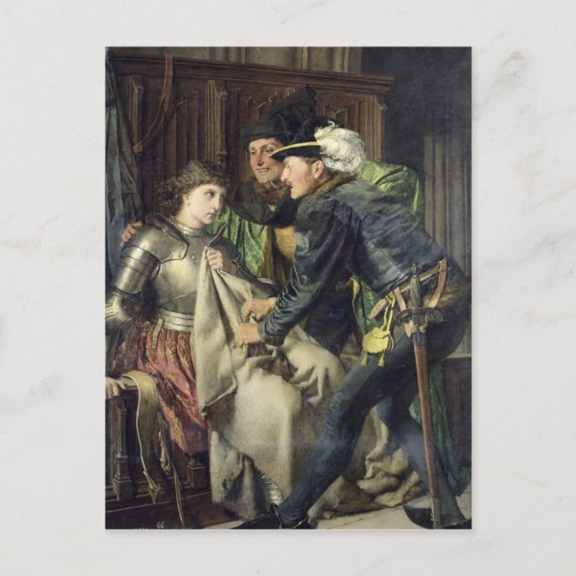 Carte Postale Jeanne d'Arc insultée en prison, 1866 (Devant)