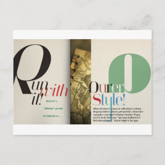 Carte Postale Jeanne : Style Dürer