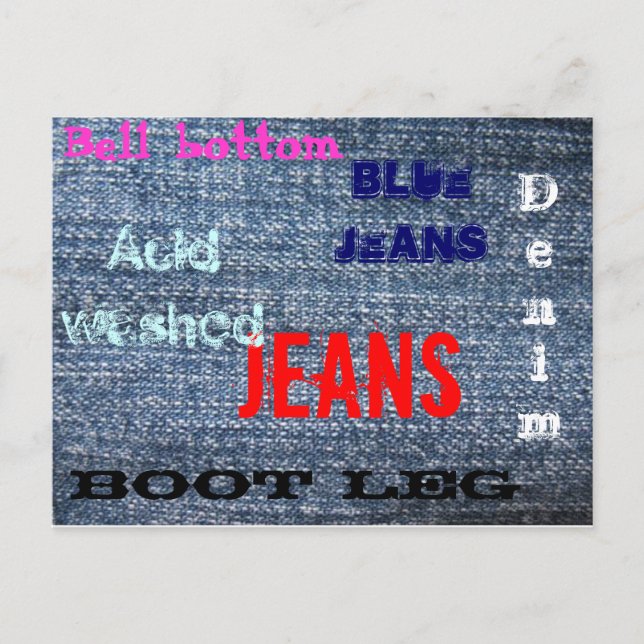 Carte Postale Jeans bleus (Devant)
