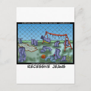 Carte Postale Jeans Récessive Drôle Cadeaux Tee - shirts et Obje