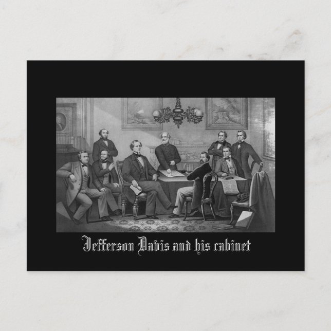 Carte Postale Jefferson Davis et son cabinet (Devant)