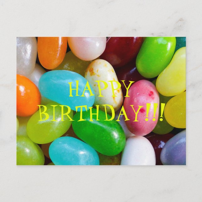 Carte postale Jelly Bean Happy Birthday (Devant)