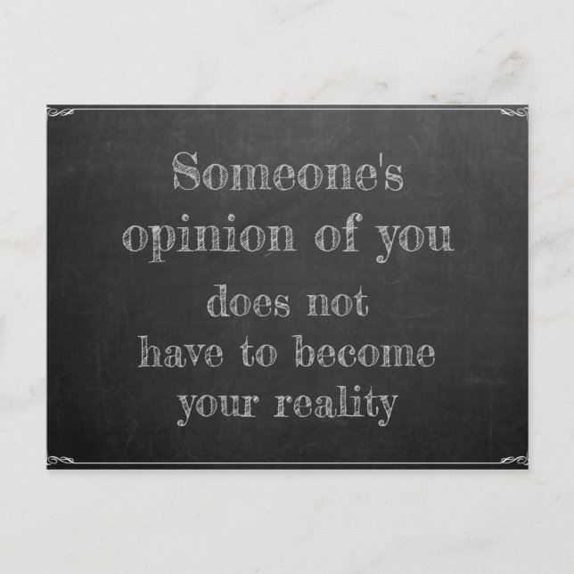 Carte Postale Jemandes Meinung von dir (Devant)