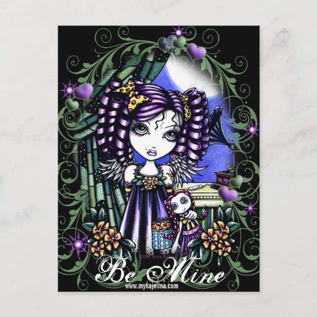 Carte postale "Jenny" Rag Doll Valentine's Day Ang (Devant)