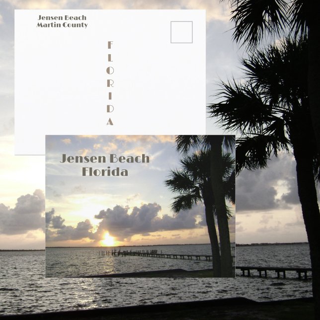 Carte Postale Jensen Beach Florida Sunrise Photographie (Créateur téléchargé)