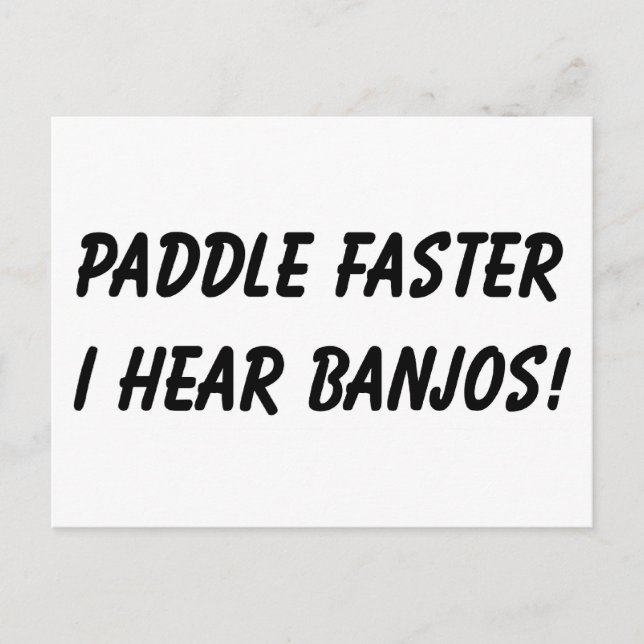CARTE POSTALE J'ENTENDS DES BANJOS ! (Devant)
