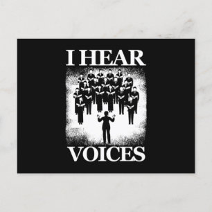 Carte Postale J'Entends Le Conducteur De Voix Choral Music Choru