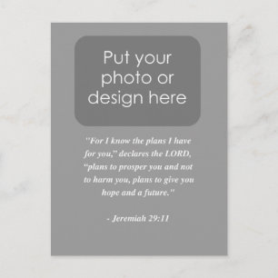 Carte Postale JEREMIAH 29:11 Verse de la Bible