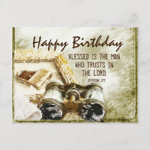 Carte Postale Jérémie 17:7 Béni est l'Homme, Anniversaire