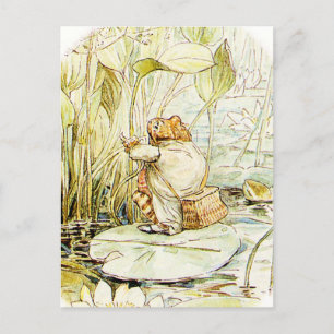 Carte Postale Jeremy Fisher sur un pad Lily par Beatrix Potter