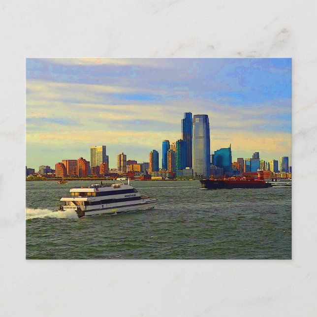 Carte postale Jersey City Skyline #2-2 (Devant)
