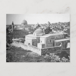 Carte Postale Jérusalem telle qu'elle est apparue vers 1891.