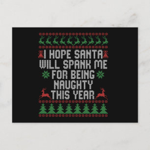 Carte Postale J'Espère Que Père Noël Me Fera Parler D'Être Mauva