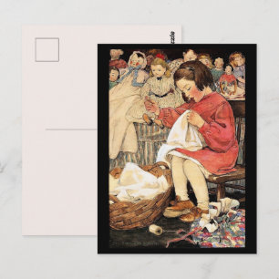 Carte Postale Jessie Wilcox Smith "La petite abeille affairée"