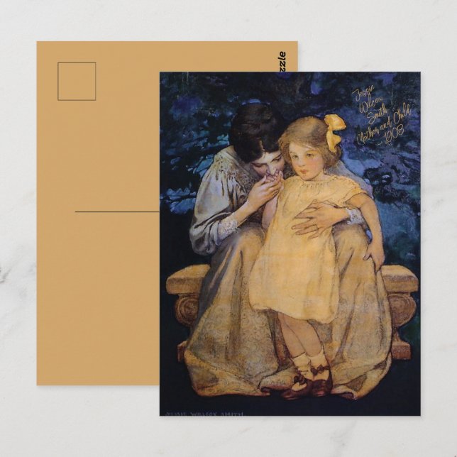 Carte Postale Jessie Wilcox Smith Mère et enfant (Devant / Derrière)