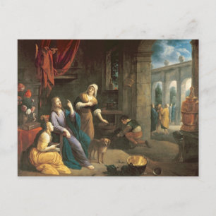 Carte Postale Jésus à la Maison de Martha et Marie