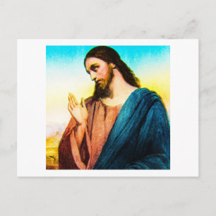 Carte Postale Jésus Christ Agneau de Dieu Vintage