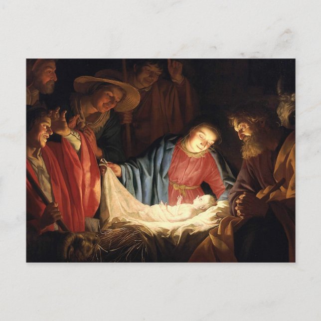 Carte Postale Jésus Christ est né à Noël (Devant)
