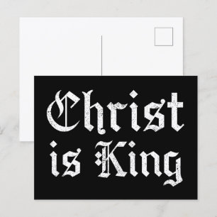 Carte Postale Jésus-Christ est Roi Gothique Art Grunge Blacklett