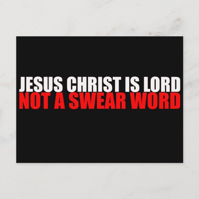 Carte Postale Jésus Christ Lord Not a Swear Word (Devant)