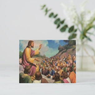 Carte Postale Jésus-Christ Sermon sur la montagne, Religion Vint