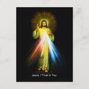 Carte Postale Jesus Divine Mercy Catholic Postcard