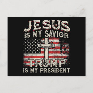 Carte Postale Jésus Est Mon Sauveur Trump Est Mon Président Amér