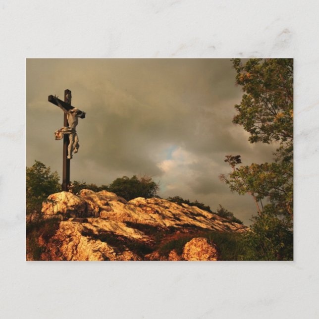 Carte Postale Jésus est mort sur la croix (Devant)