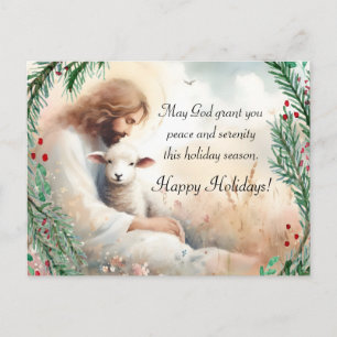 Carte Postale Jésus et agneau