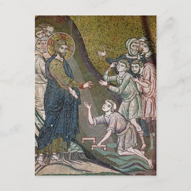Carte Postale Jésus guérit les handicapés et les aveugles (Devant)