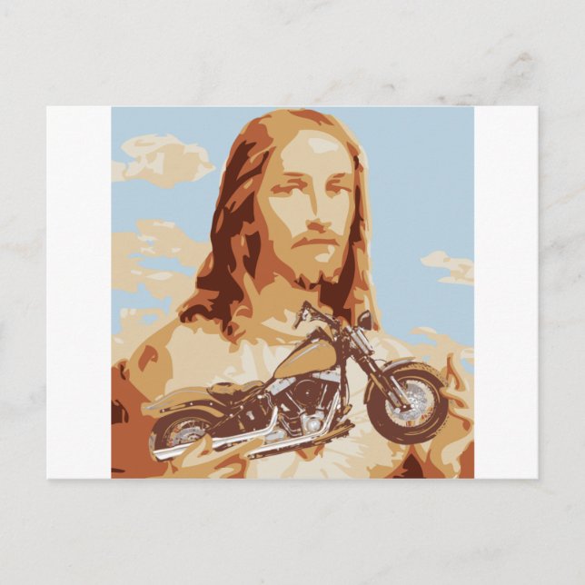 Carte Postale Jesus Harley Love (Devant)