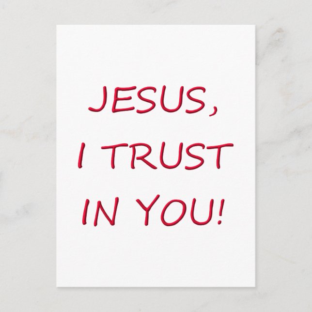 Carte Postale Jésus, j'ai confiance en toi (Devant)