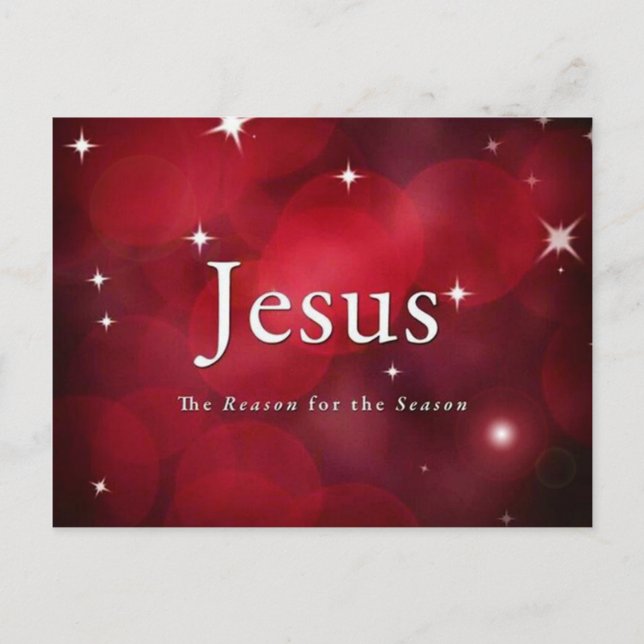 Carte Postale Jésus La raison de la saison PostCard de Noël (Devant)