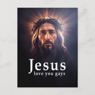 Carte Postale Jesus love you gay