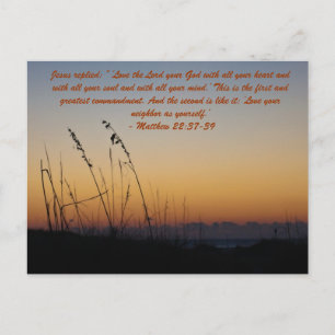 Carte Postale Jésus répondit : " "Aimez le Seigneur, votre Dieu,