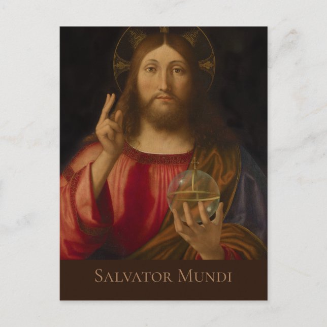 Carte Postale Jesus Salvator mundi Andrea Previtali CC0985 (Devant)