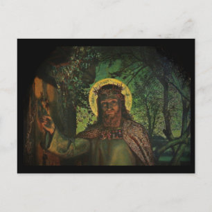 Carte Postale Jésus se tient à la porte et frappe